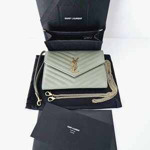 YSL Cassandre Matelassé Flap Pouch with Samorga WOC Insert